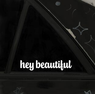 Naklejka- Hey beautiful