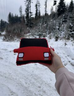 Mała poduszka Fiat 126p- Red