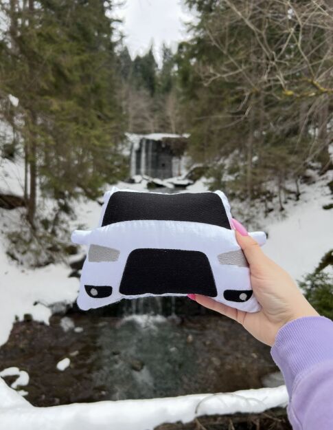 Mała poduszka Mitsubishi Lancer Evo X- Biały